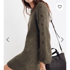 Madewell Donegal Button-Sleeve Sweater-Dress